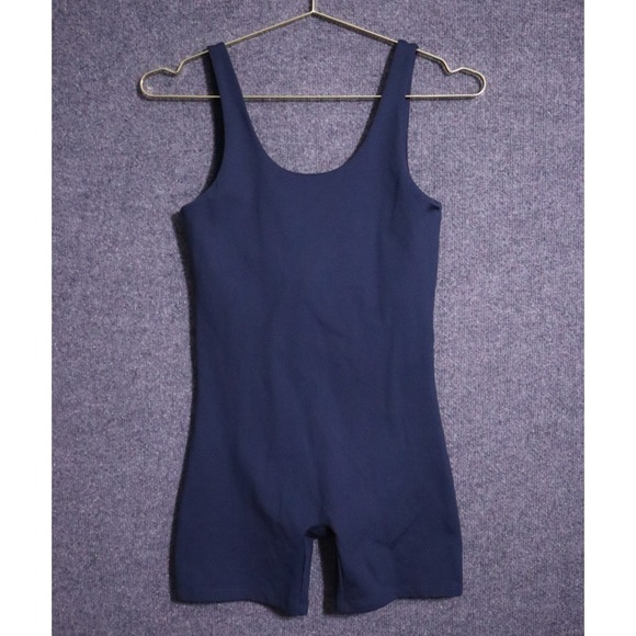 Girlfriend Collective Skyline Blue Bike Unitard Cycling Biking Compression NWOT